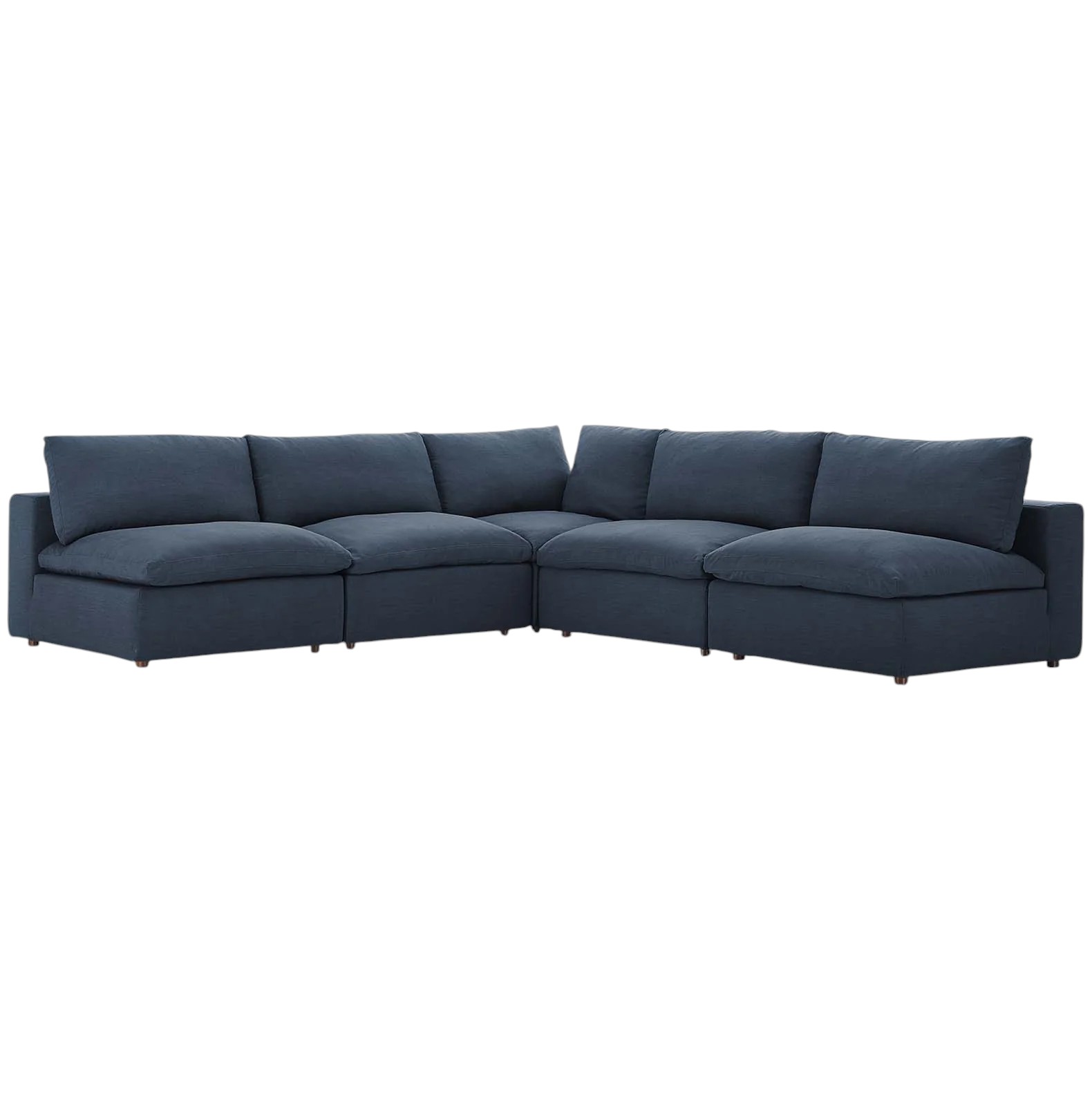 Commix Natural Wood Corner L-Shape Sofa - Hippo 30 5