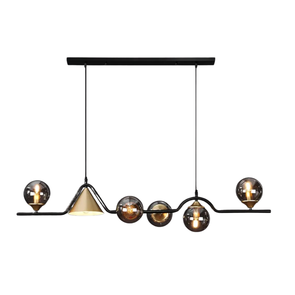 Black & Gold Ceiling Lamp – Modern Art Deco Glow – YL760 0
