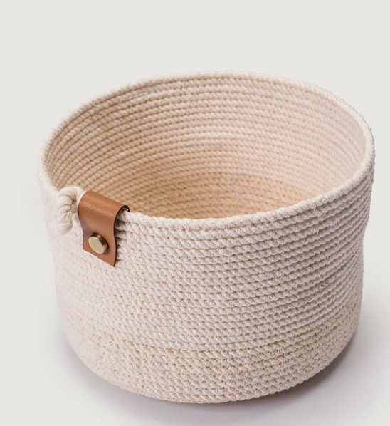 Iris Cotton Rope Basket 0