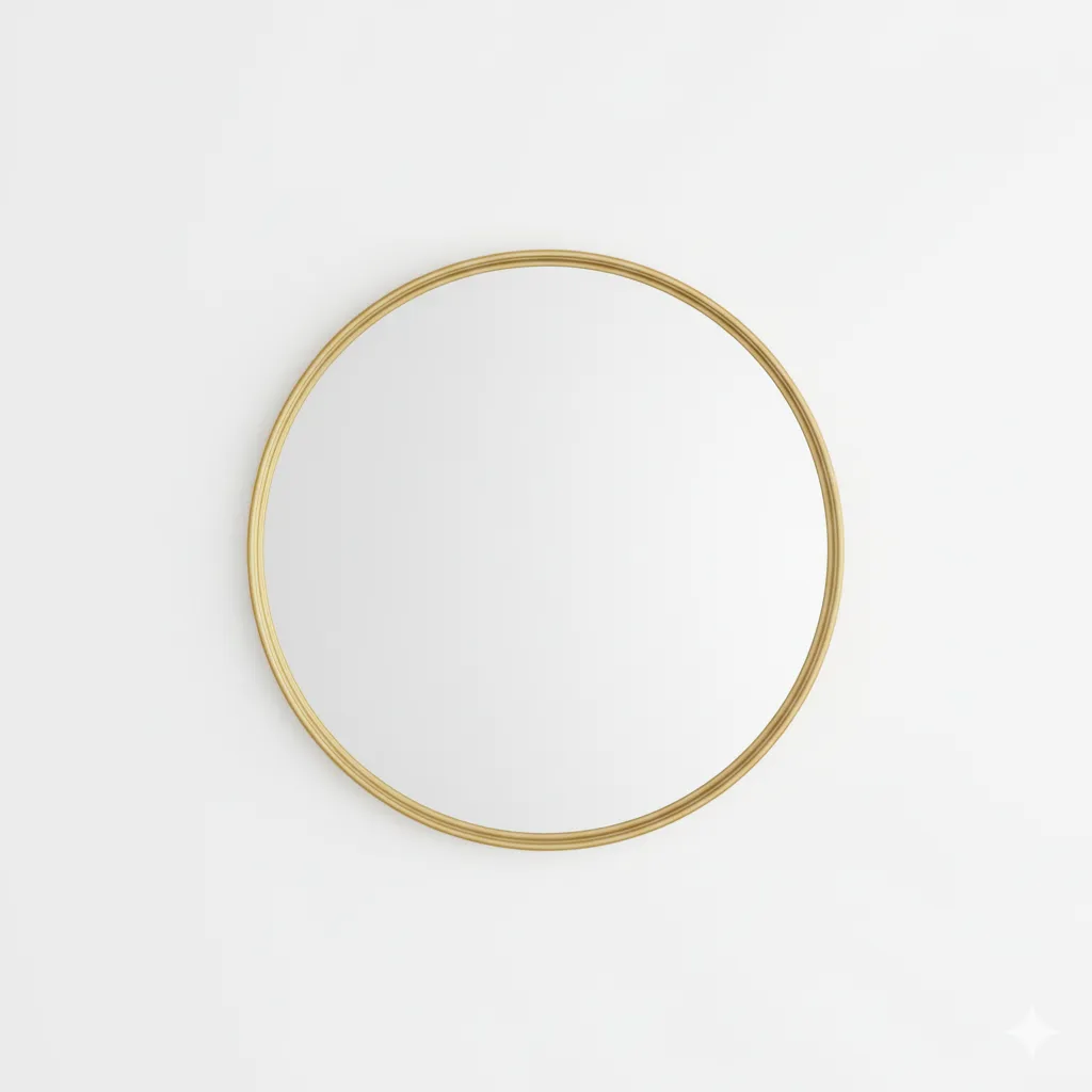 Sena Round Wall Mirror With Sleek Frame 0
