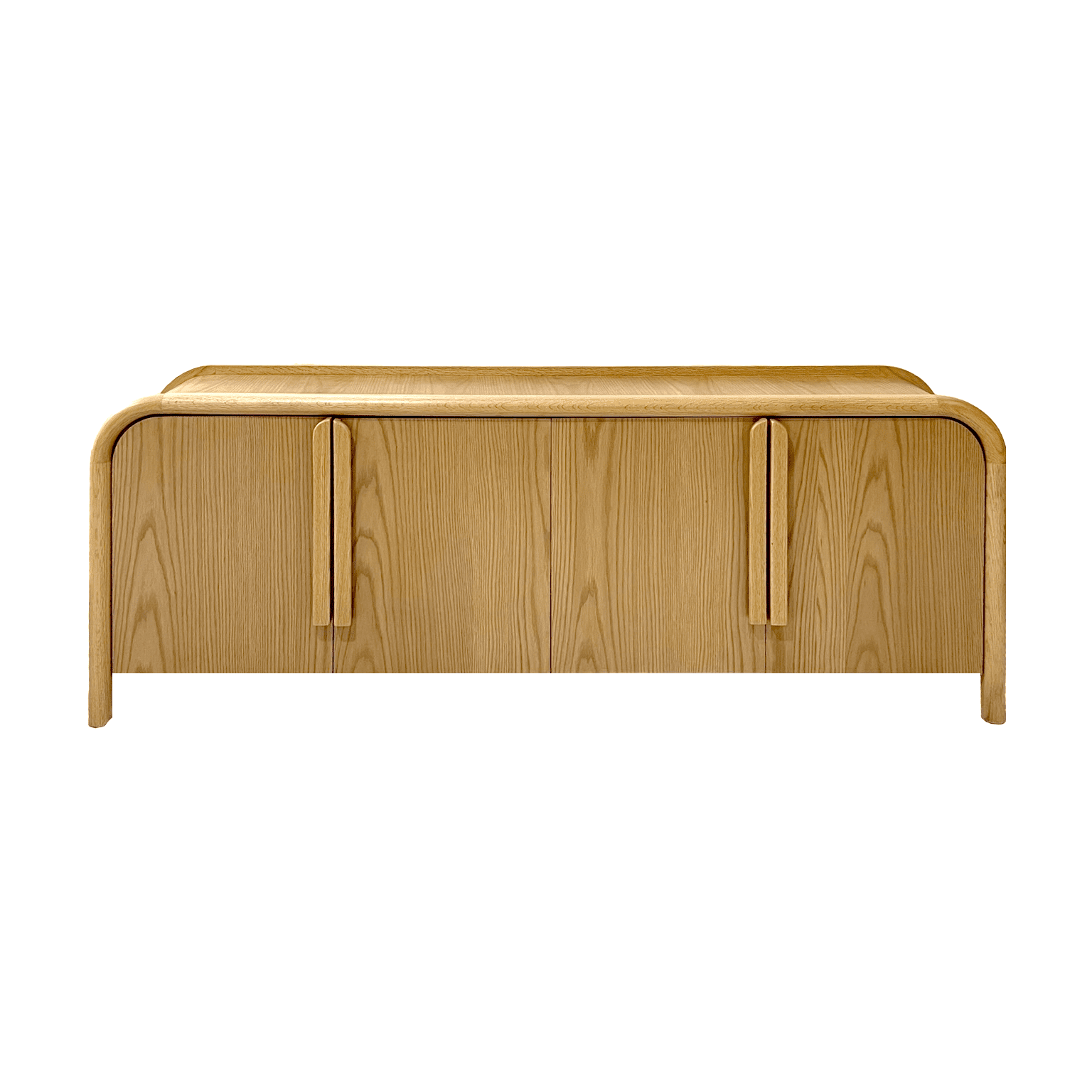 Curva Minimalist Wooden TV Unit - Rounded Edges Design 0
