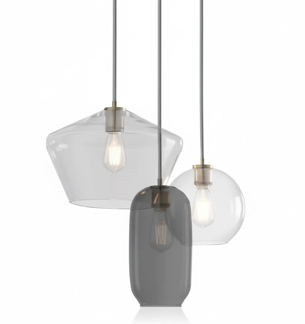 Clear and Coloured Glass Pendants 0