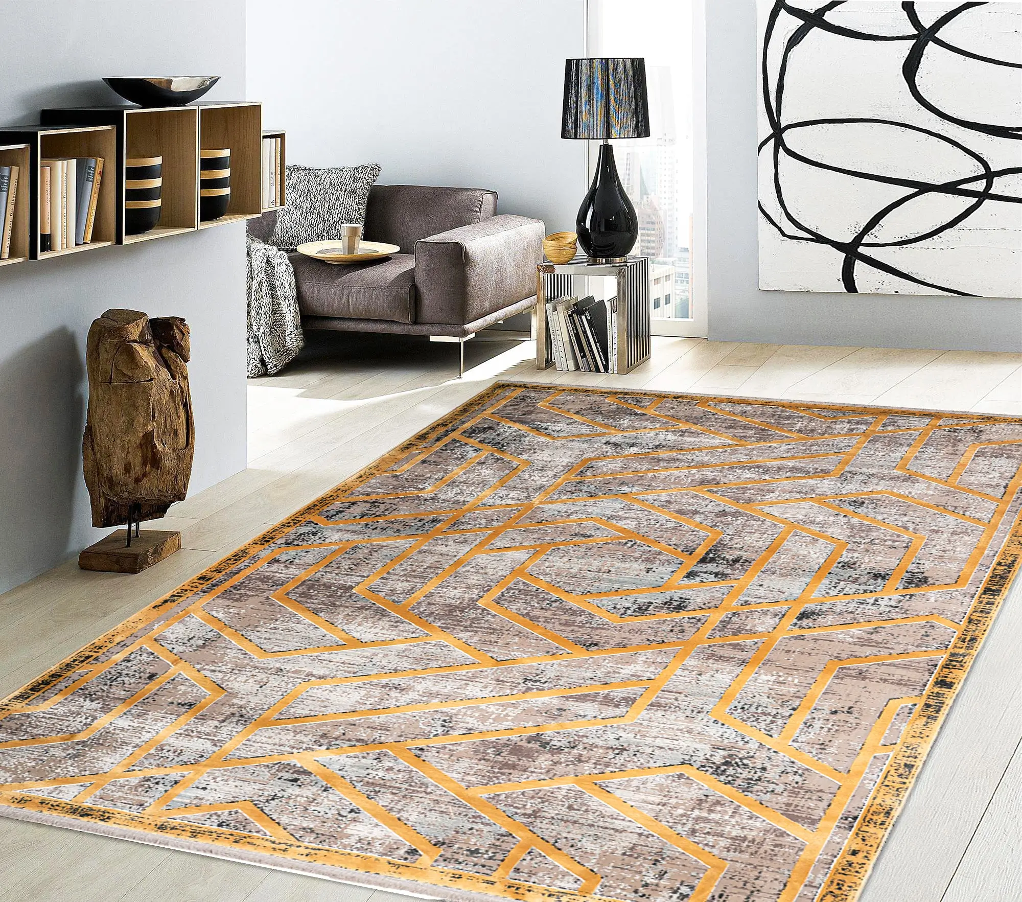 Charley Turkish Bamboo Silk Rug 3