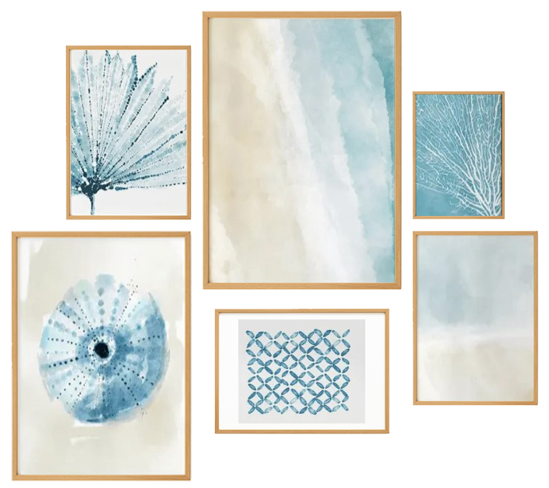 Beach Gallery Wall Set of 6 0