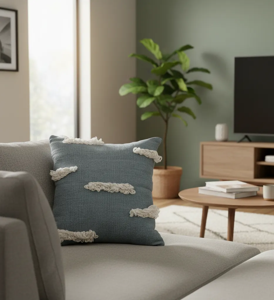 Light Blue Stratus Cushion 1