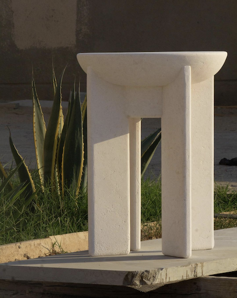 Sabbiato Stone Side Table - Outdoors & Indoors - Round Top 4