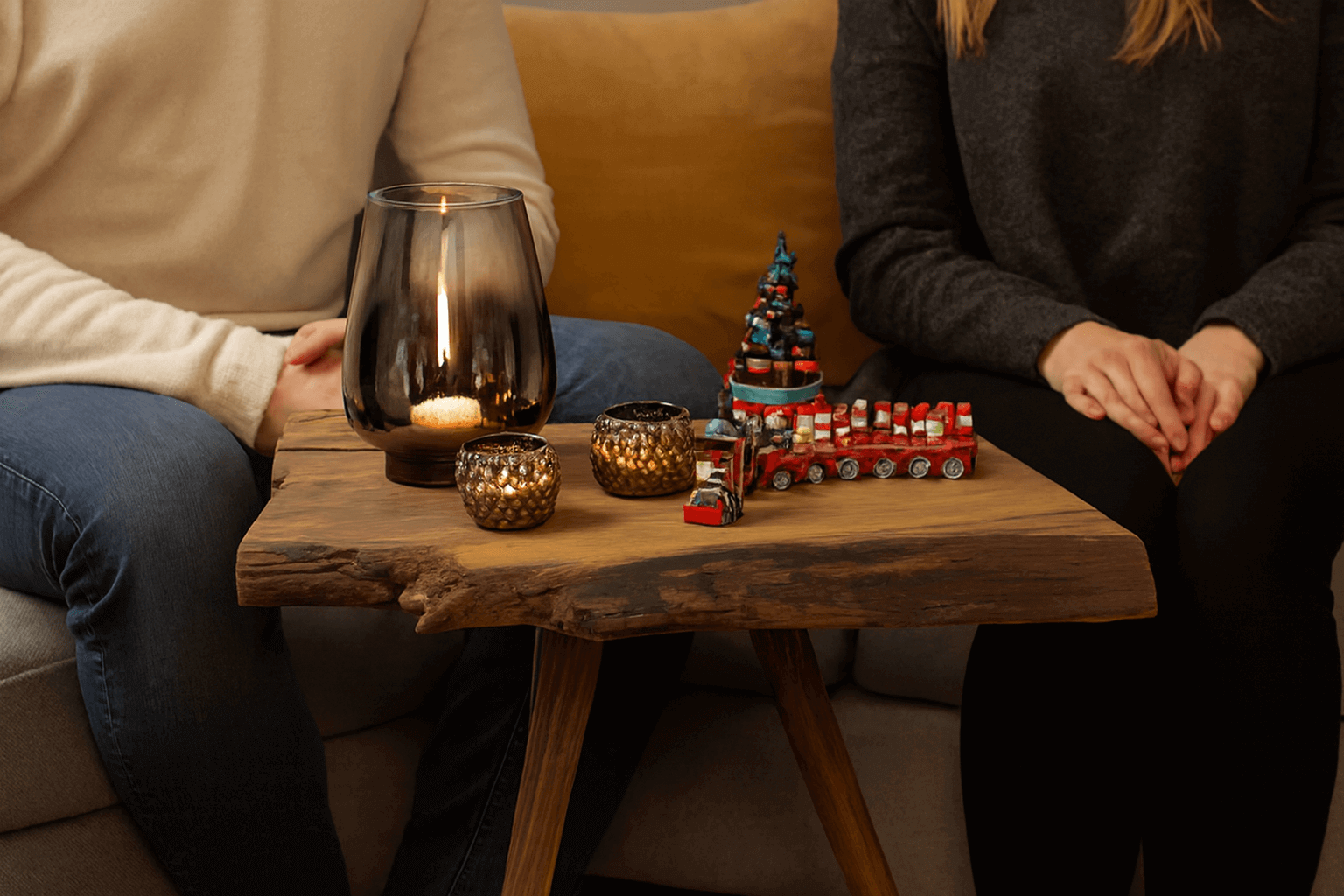 طاولة جانبية من خشب الجوز لايف ايدج 2