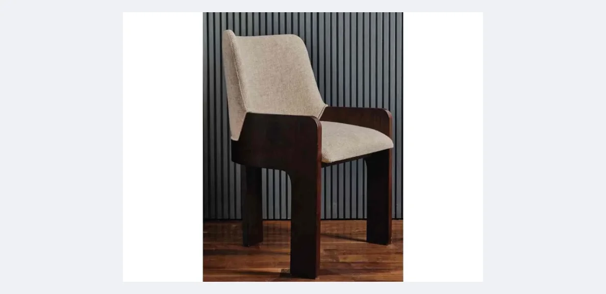 Belt Chair - Upholstered With Beech Veneer Legs 1
