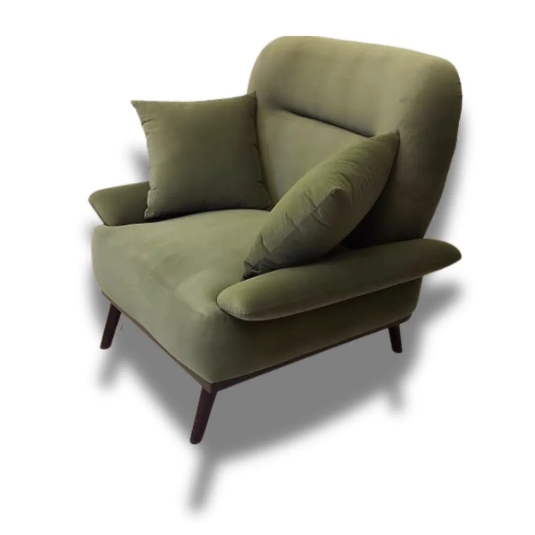 Accent Armchair – Solid Beechwood Frame With Soft Upholstery 1