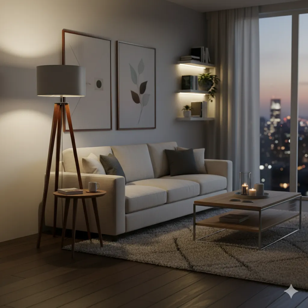 Floor Lamp - Brown & Grey - YLMMP-28 1