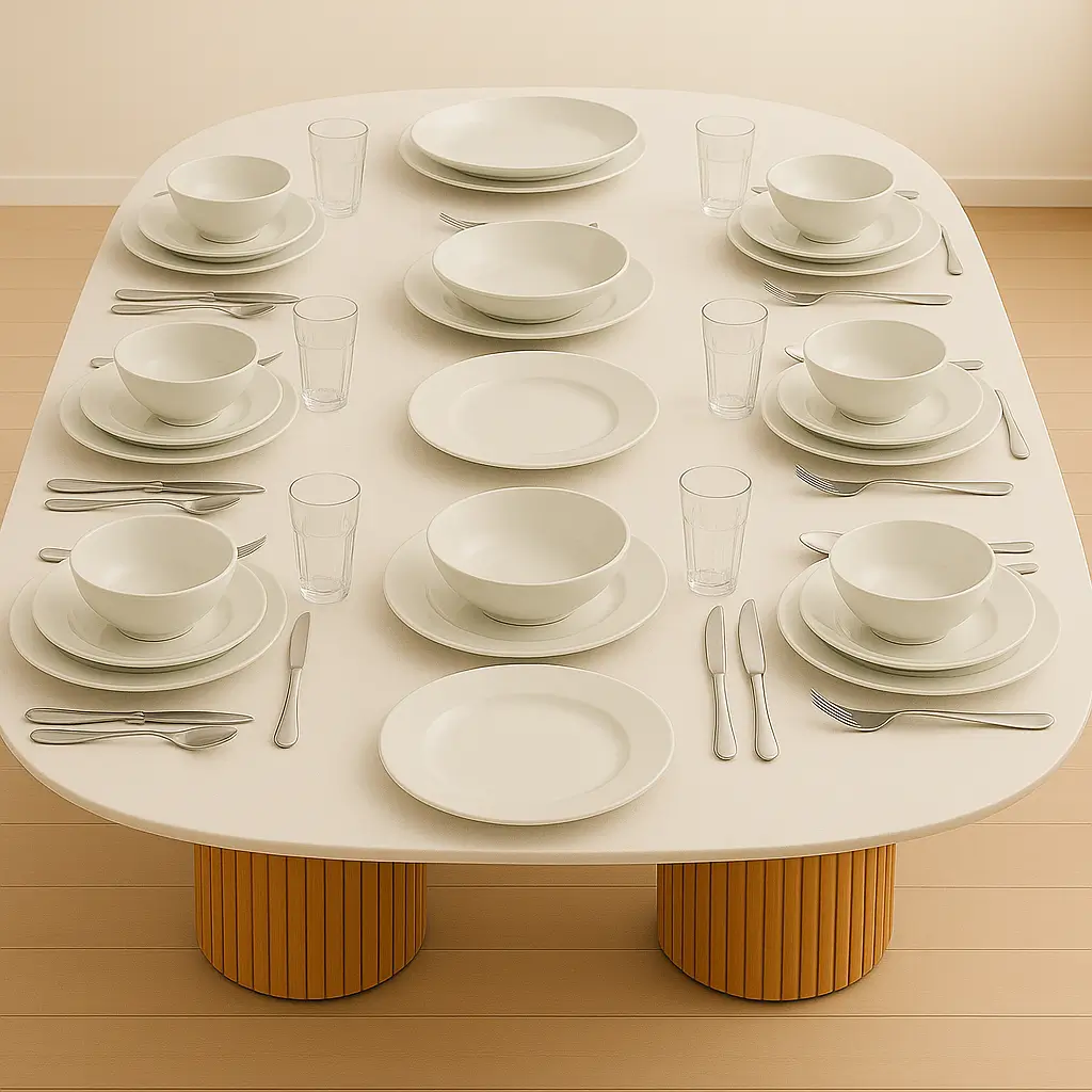 Dinnerware & Cutlery Bundle - Full Dining Set for 6 0
