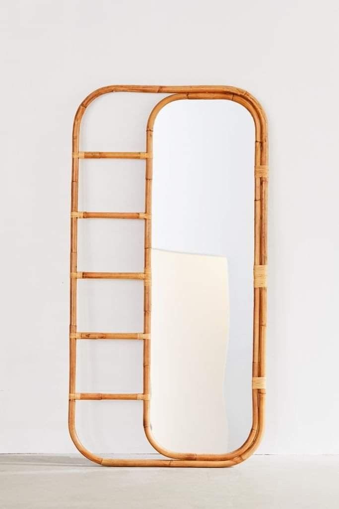 Bamboo Mirror – Multi-Use Frame with Ladder Design 3
