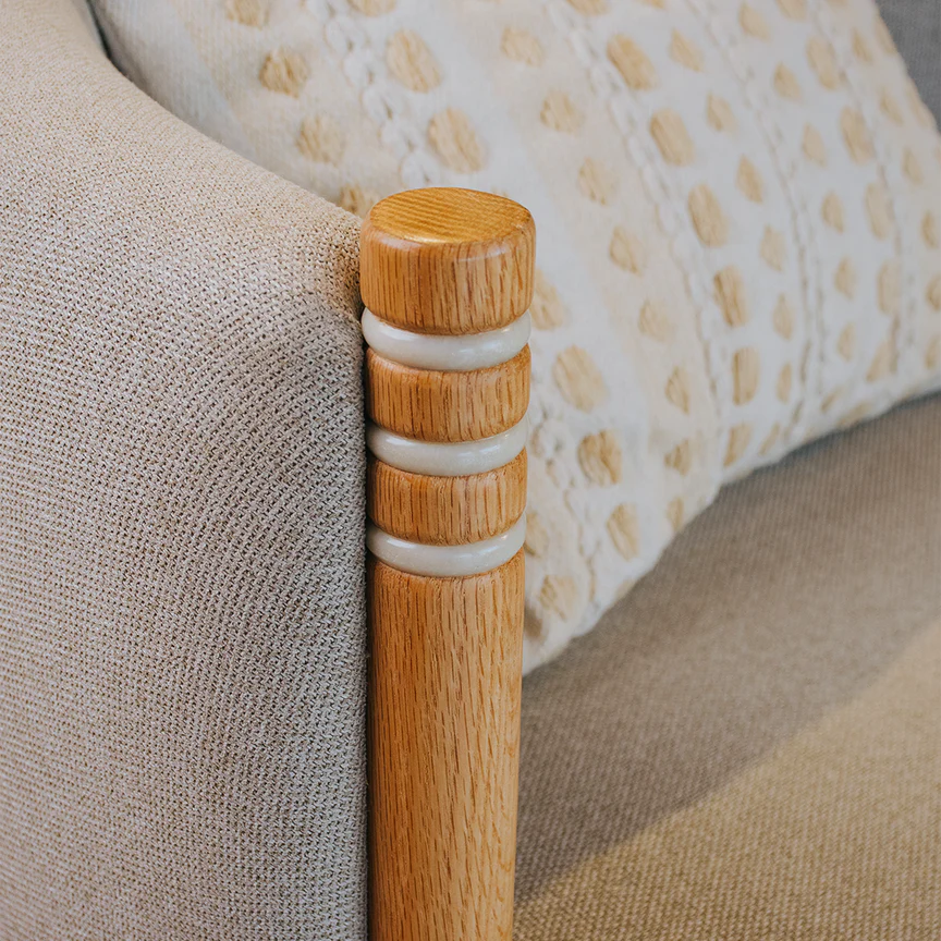 Matchstick Upholstered Chair with Acrylic Inlay 2