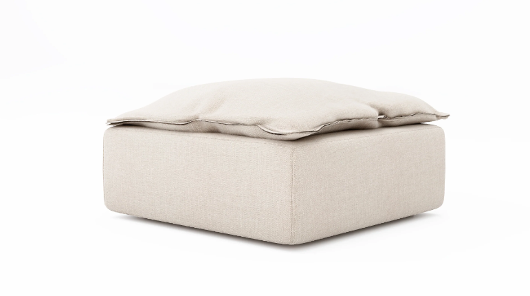 Cloud Haven Footstool - High Quality Upholstery - Square 0
