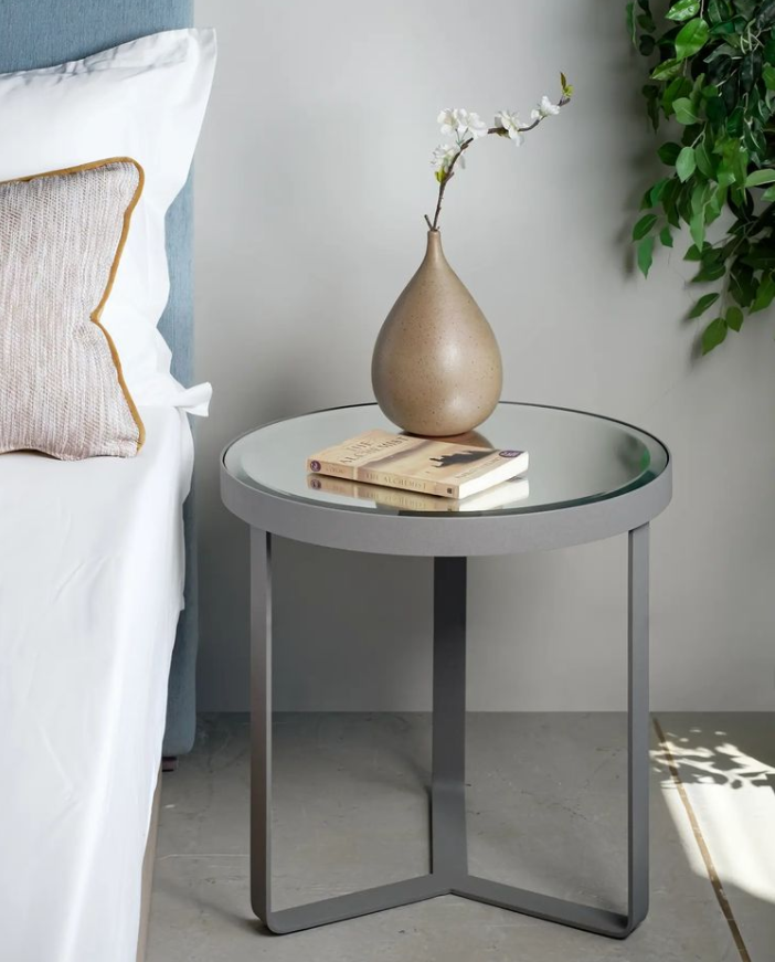 Ogma Table AG3002 - Marble\Mirror Top - Metal Base 1