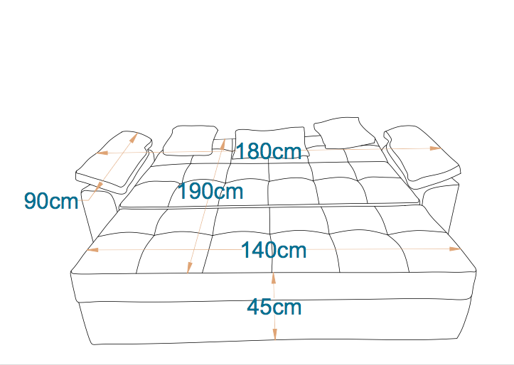 Francisco Pull out Sofa Bed - Double - Fully Upholstered 4