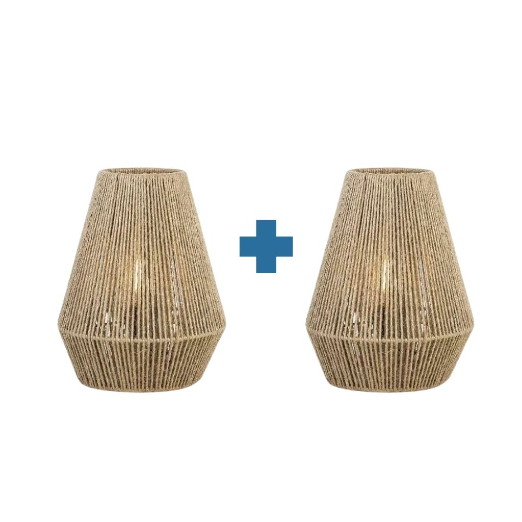 Boho Rope Table Lamps – Set of 2 - A122 0