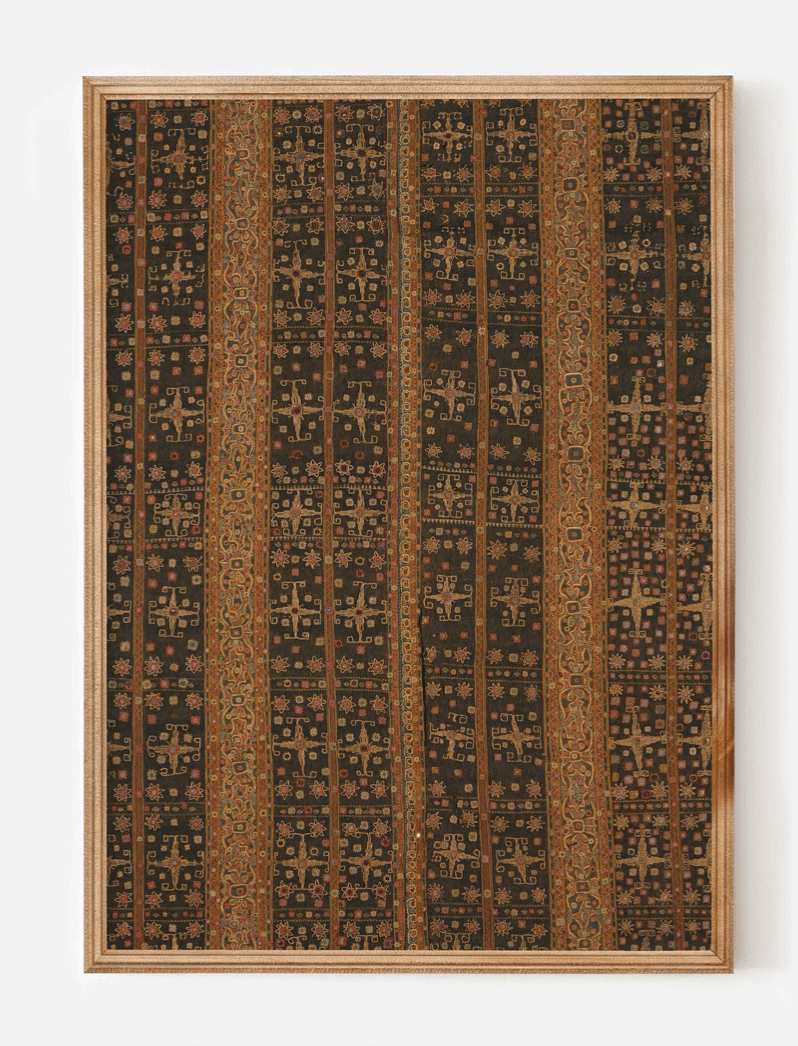 Dark brown textile artwork 0