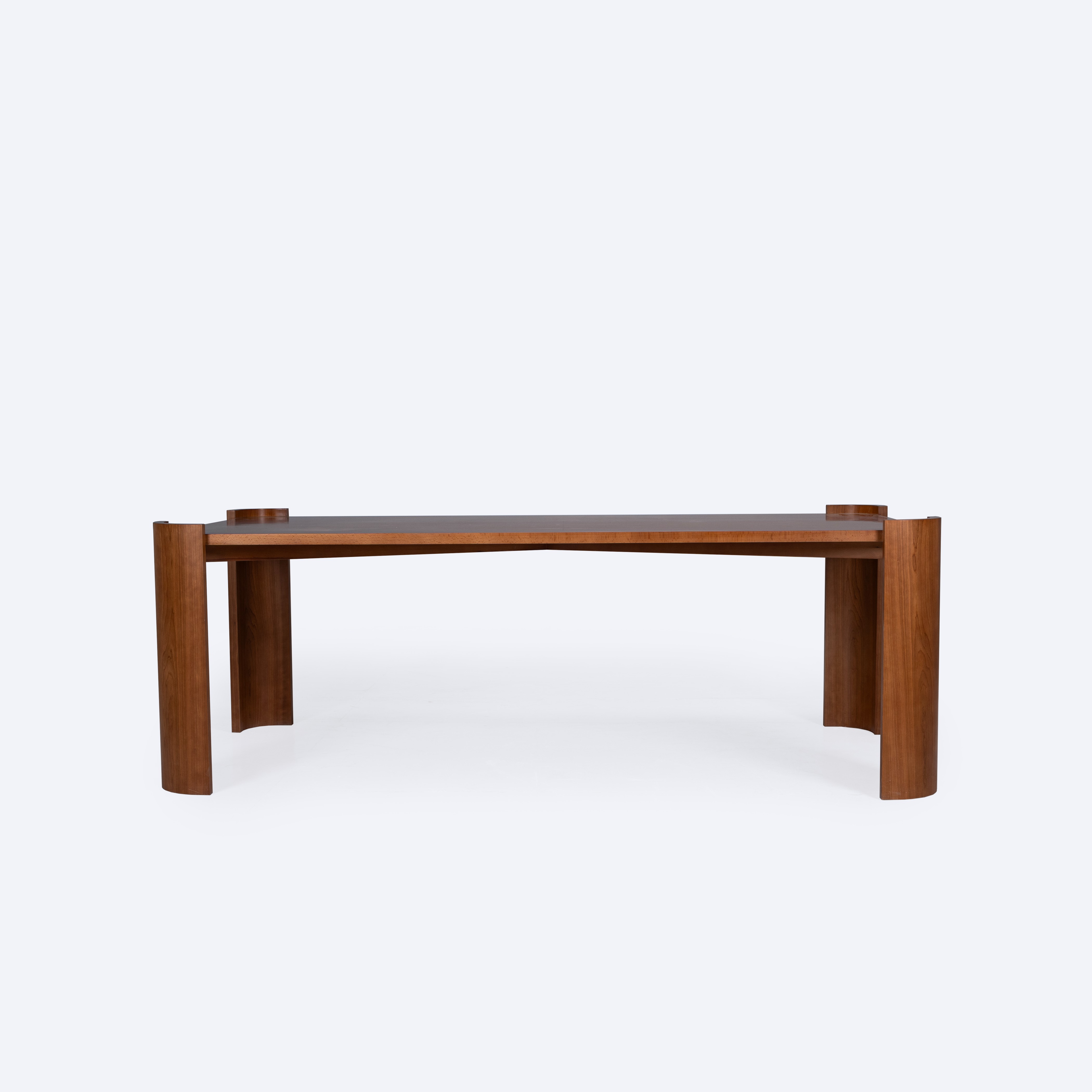 Glimmer Beech Wood Dining Table With Cherry Veneer 0