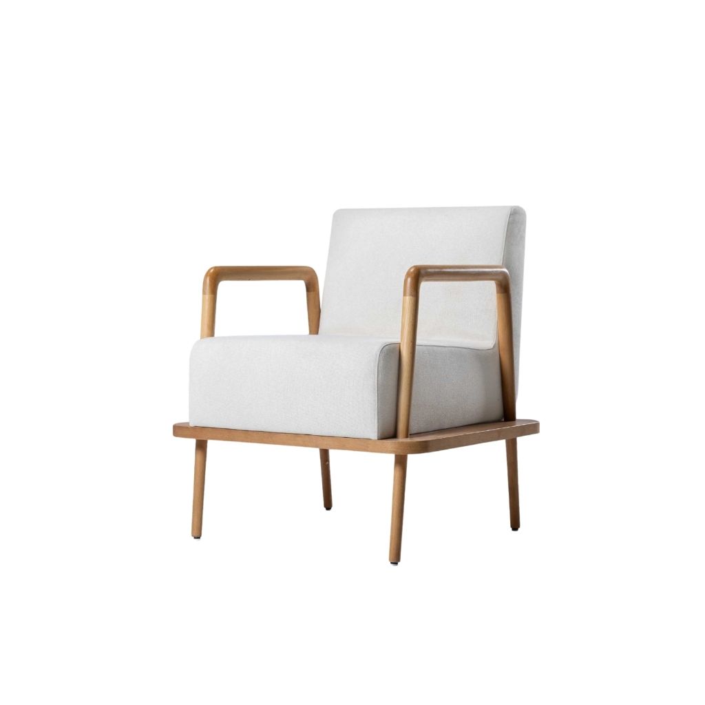 Companion Arm Chair With Wooden Frame & Upholstered Body 0