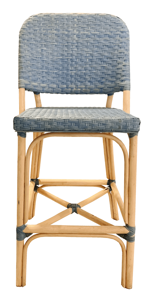 Azur Natural Bamboo Bar Stool With Woven Seat 1