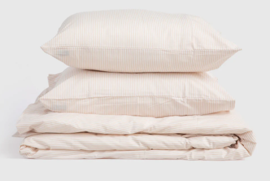 Percale Duvet Cover Set- Runway Beige (King) 0