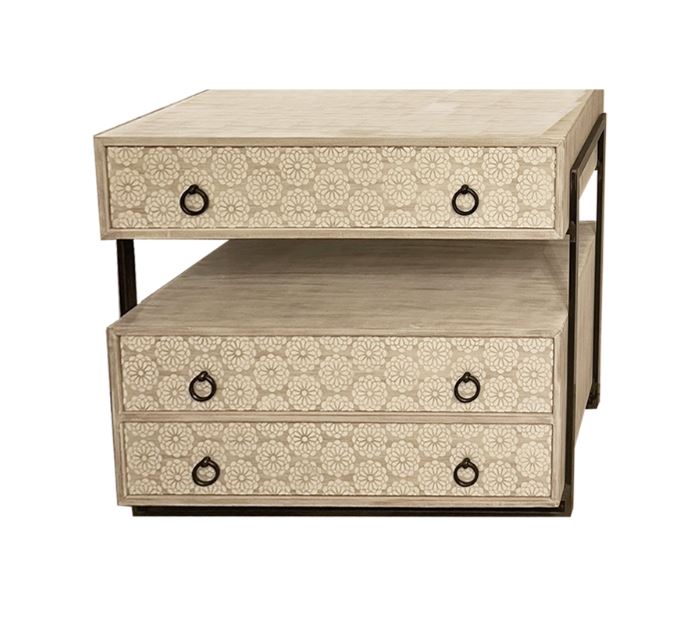 3 Drawers Chest of Drawers with a Metal Frame & A Shelf 0