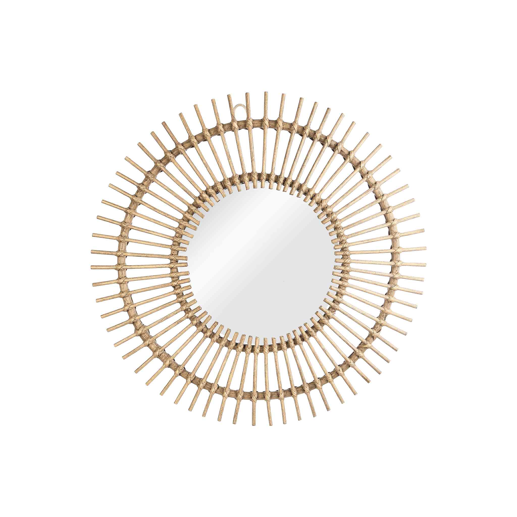 Bamboo Sunburst Wall Mirror – Natural Elegance 0