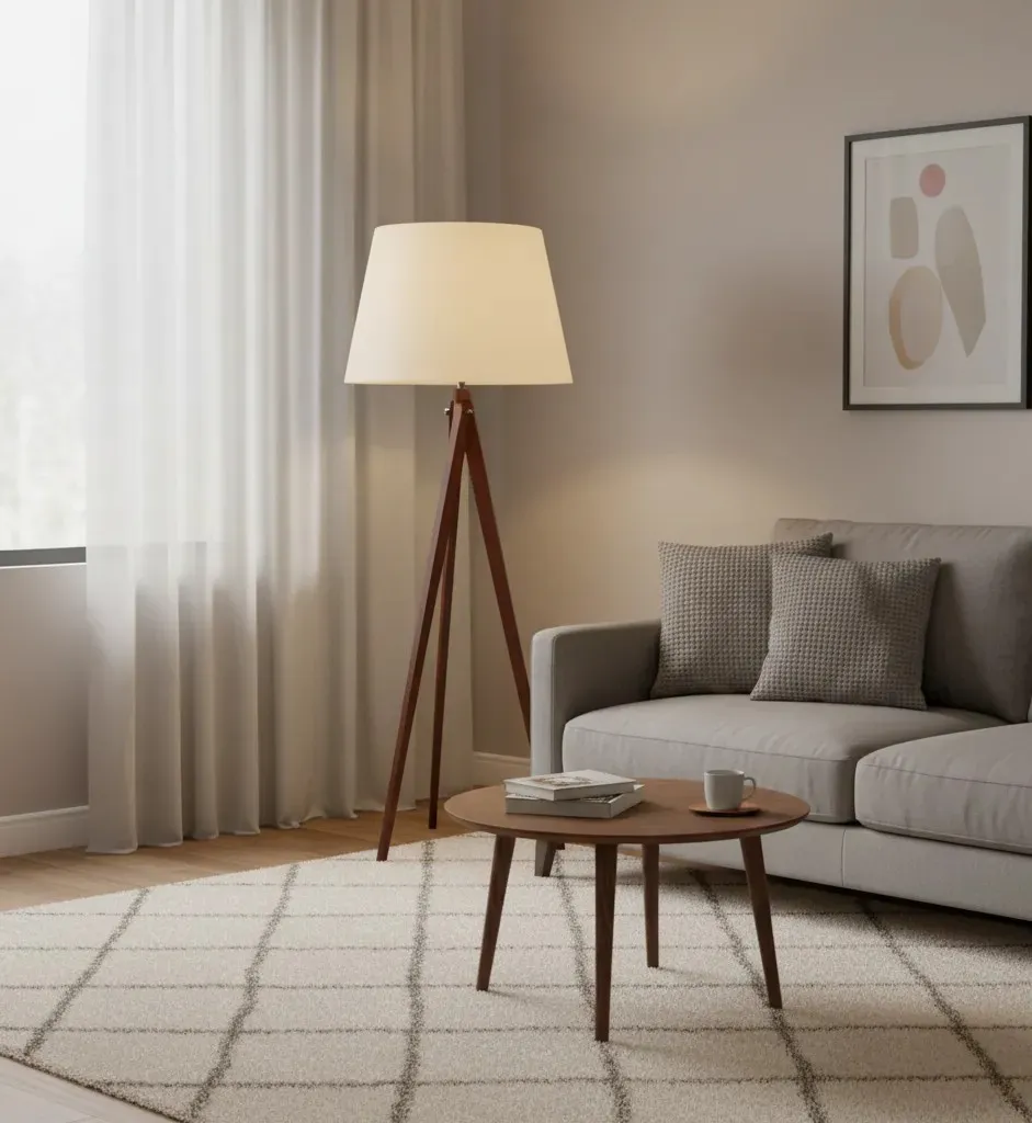 Lacey Floor Lamp - Beige & Brown - YL339-AZ 1