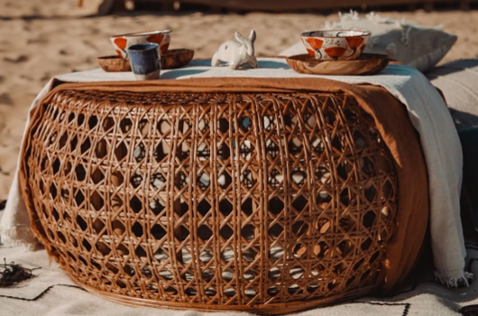 Sophie Bamboo Side Table - Round Design - Net Body 0