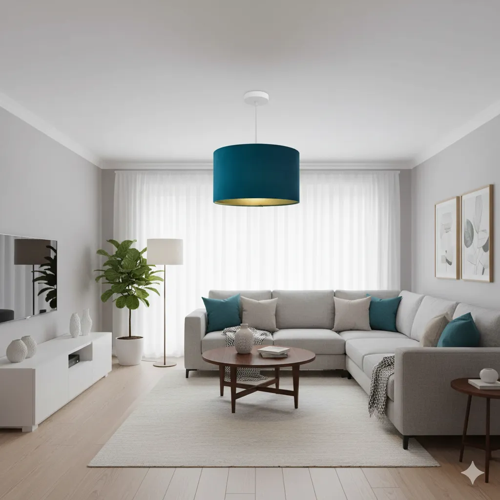 Flora Ceiling Lamp - Turquoise & White - YLM031 1