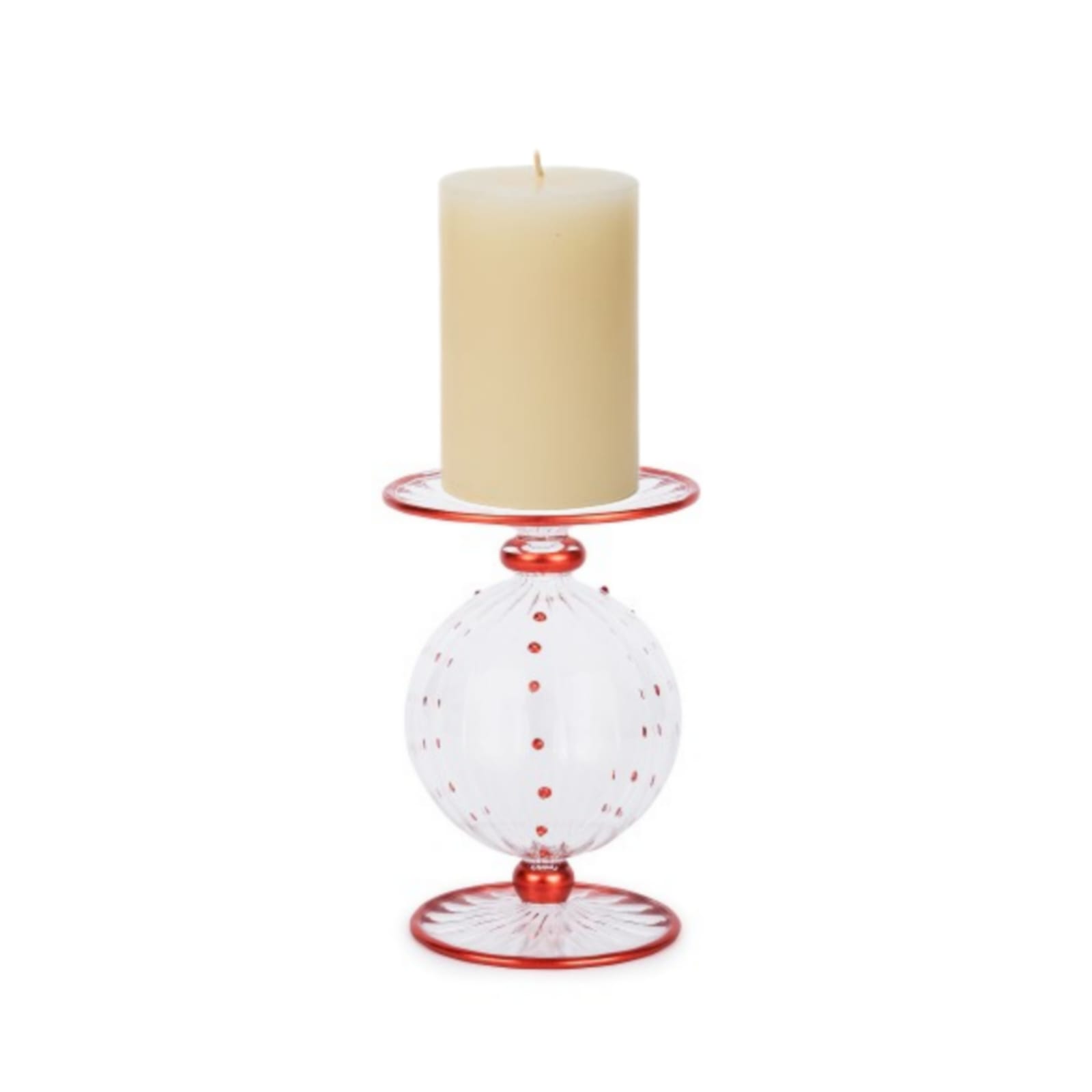 Frosted Coral Color Candle Holder 0
