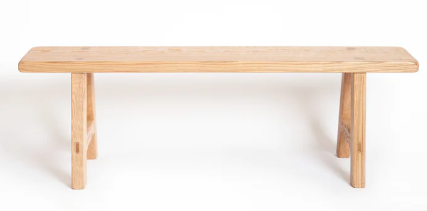 Dale Natural Oak Wood Bench – Timeless Minimalist Design 3