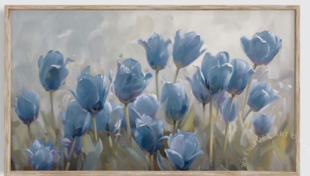 Blue Tulip Summer Flowers 0