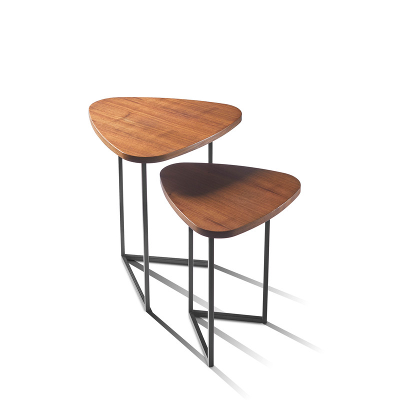 Table 4065 - Natural Walnut Veneer - 2 Levels - Triangle 0