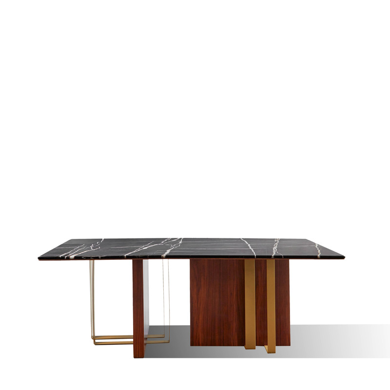 Lee Luxurious Black Spanish Marble Dining Table 0