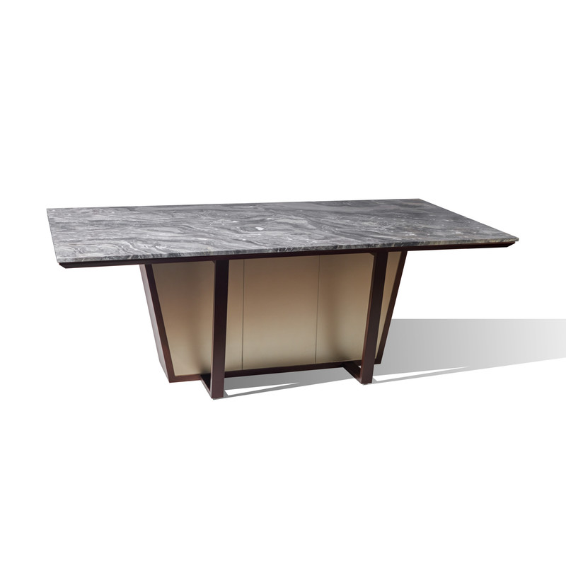 Julie Luxury Dining Table with Orbico Grey Marble Top 0