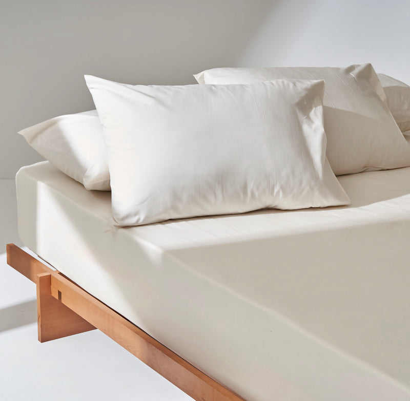 Ivory Fitted Sheet - Percale - Queen 0