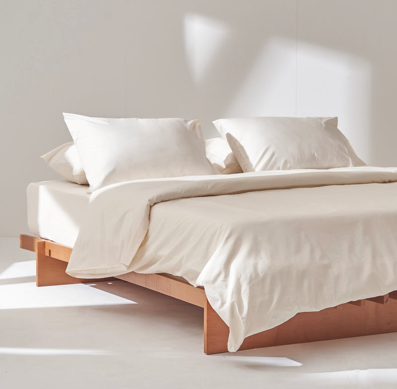 Ivory Duvet Cover - Percale - Plain - Queen 0