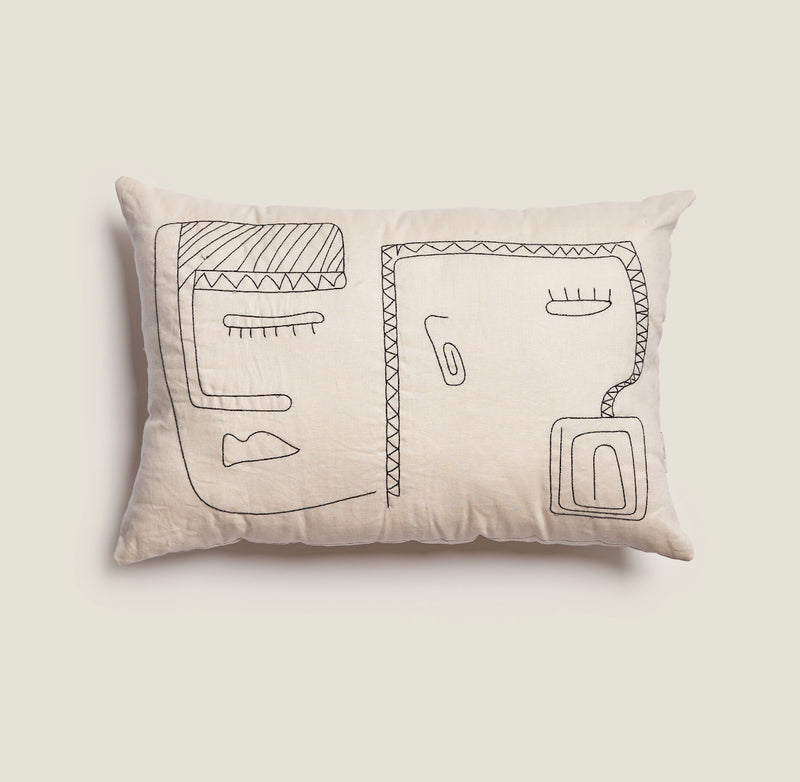 Facelift - Embroidered Cushion 0