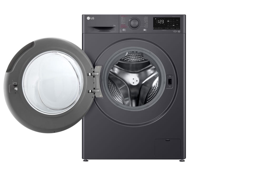 LG Vivace Front Load Full Automatic Washing Machine With Inverter Technology, 9 kg, Dark Silver - F4R3VYG6J 0