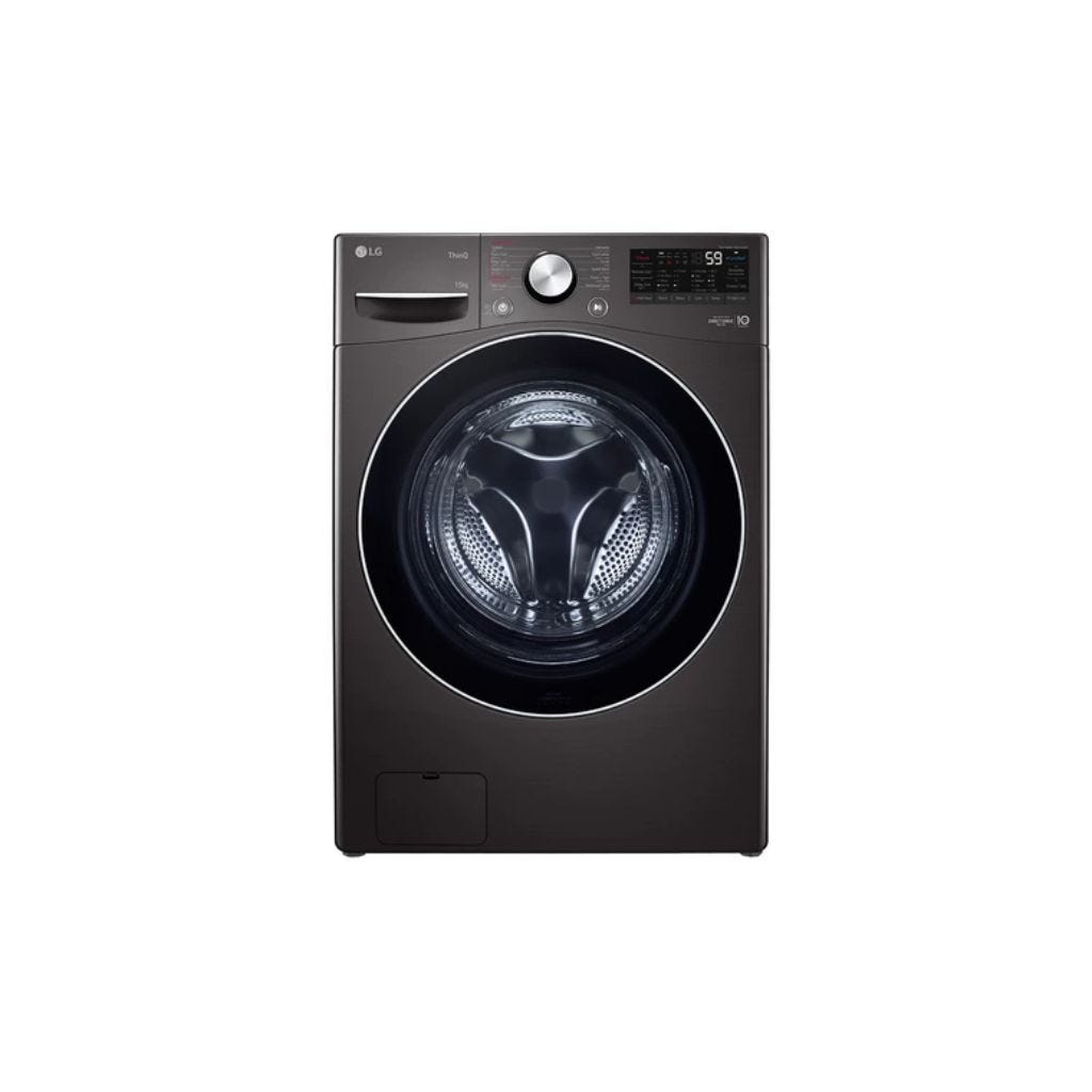 LG Front Load Full Automatic Washing Machine, 15Kg, Black Steel - F0L9DYP2E 0