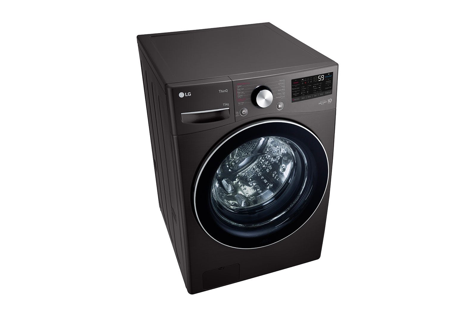 LG Front Load Full Automatic Washing Machine, 15Kg, Black Steel - F0L9DYP2E 1
