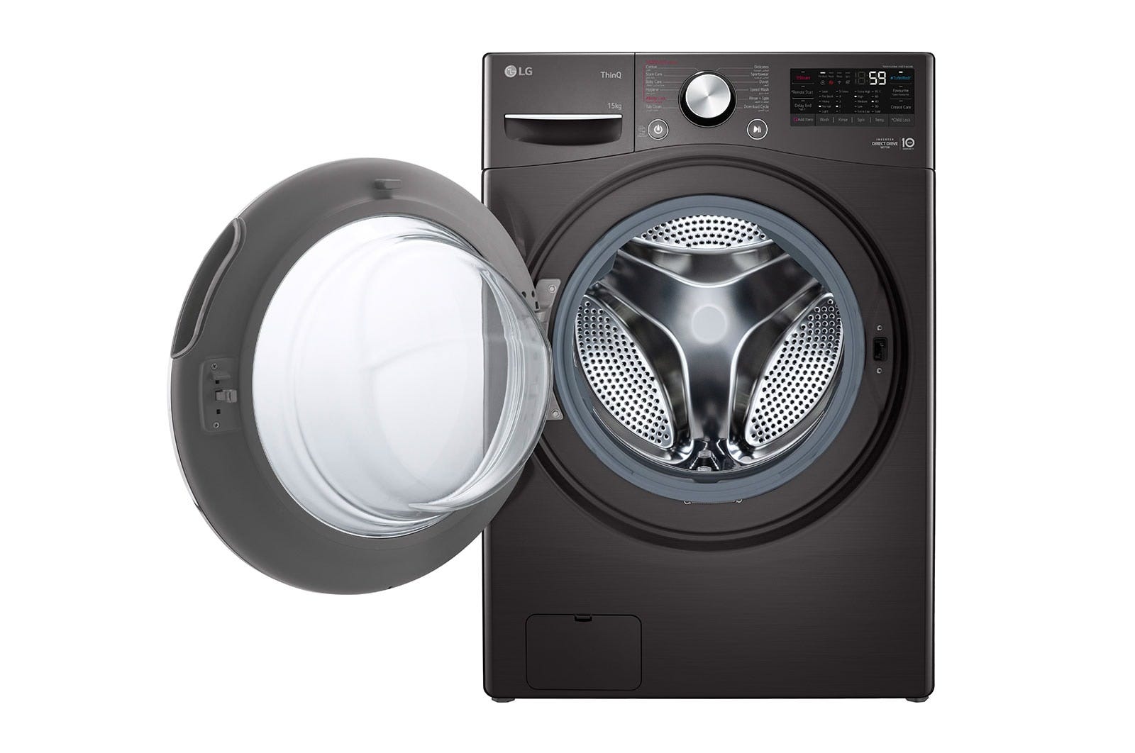 LG Front Load Full Automatic Washing Machine, 15Kg, Black Steel - F0L9DYP2E 2