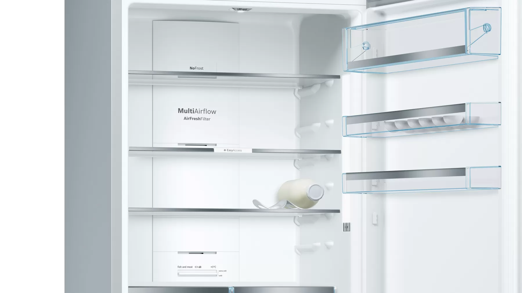 BOSCH Series 6 Digital No Frost Refrigerator, 435 Liter, Black - KGN49LB30U 2