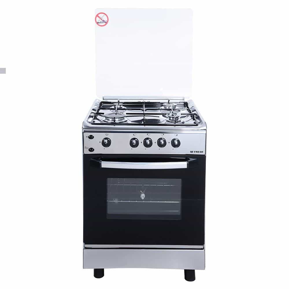 Fresh Forno Gas Cooker, 4 Burners, 60 cm, Black - Fresh-500017266 0
