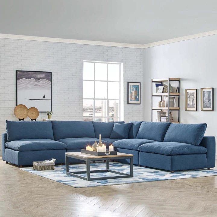 Commix Natural Wood Corner L-Shape Sofa - Hippo 30 0