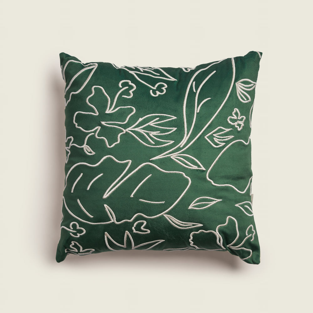 Gold Leaf - Velvet Embroidered Cushion 0