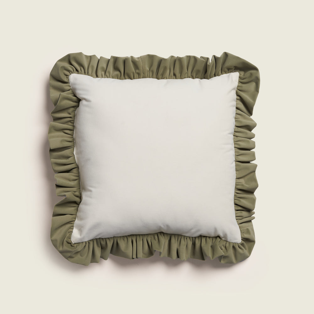 Lilly in Off-White - Velvet Cushion 0
