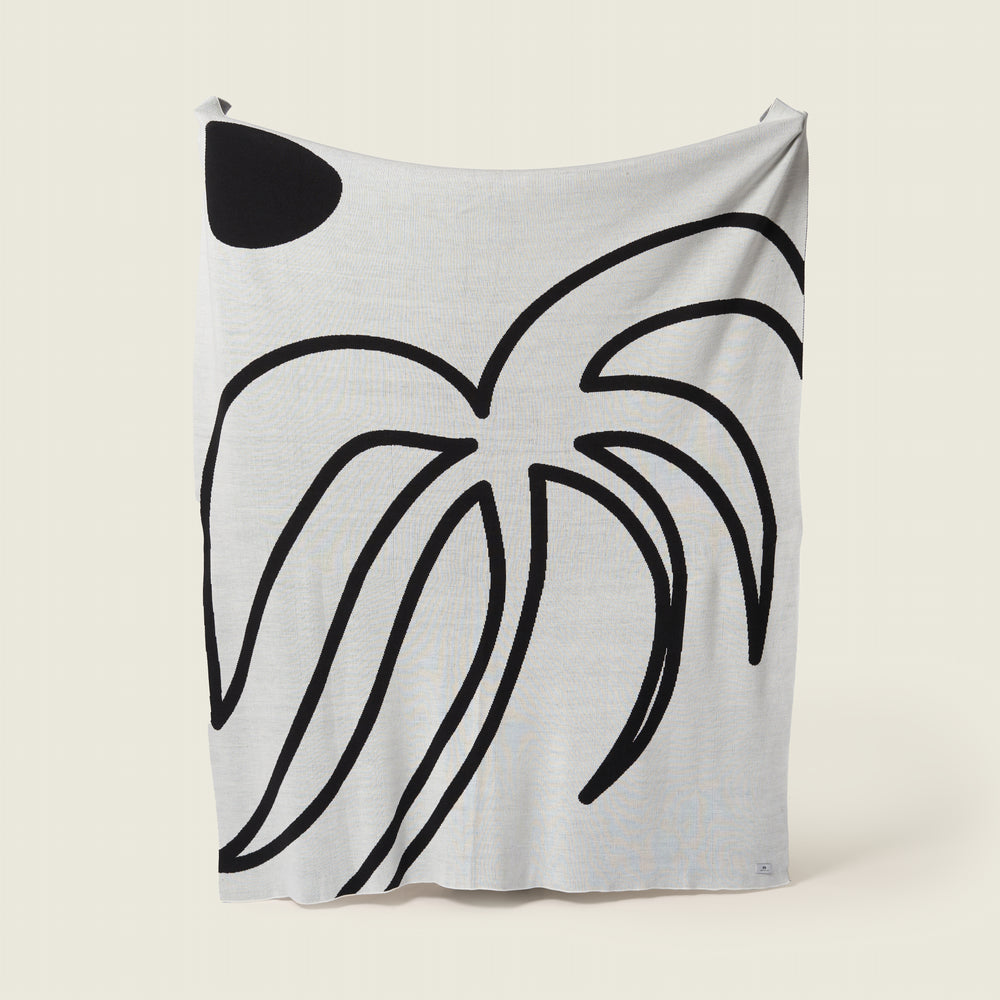 Black Palm - Knitted Throw 0